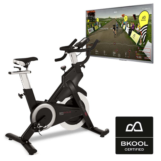 Smart Indoor Bike SRX Evolve | Bluetooth compatible con Strava, Kinomap, Bkool y Zwift