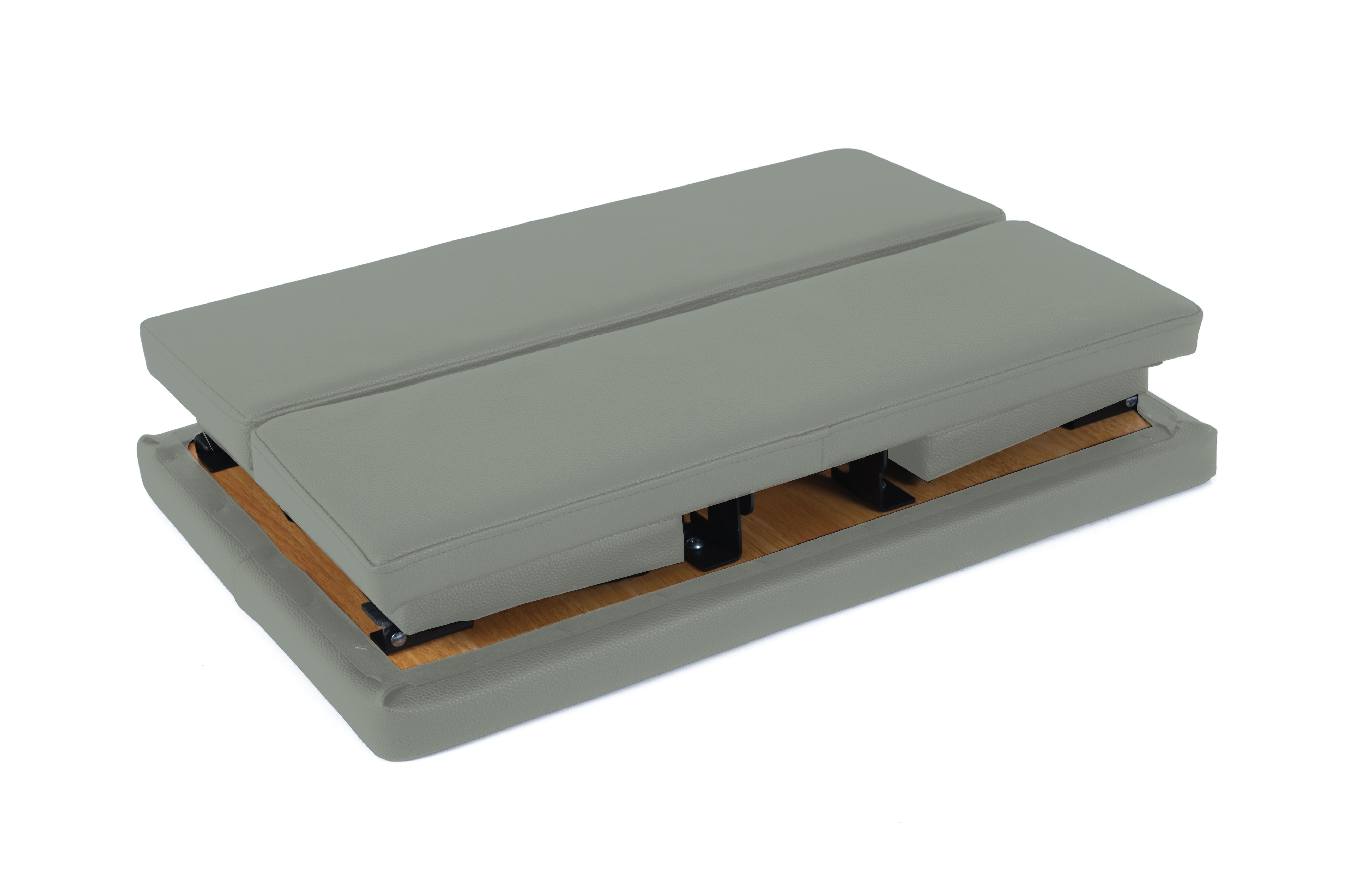 Cajón Liveness BOX-PTX5 Green Tea, vista de sus paneles y estructura plegada