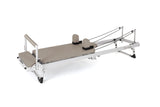 Vista general del reformer de pilates plegable Liveness PTX-300 Moon & Sand