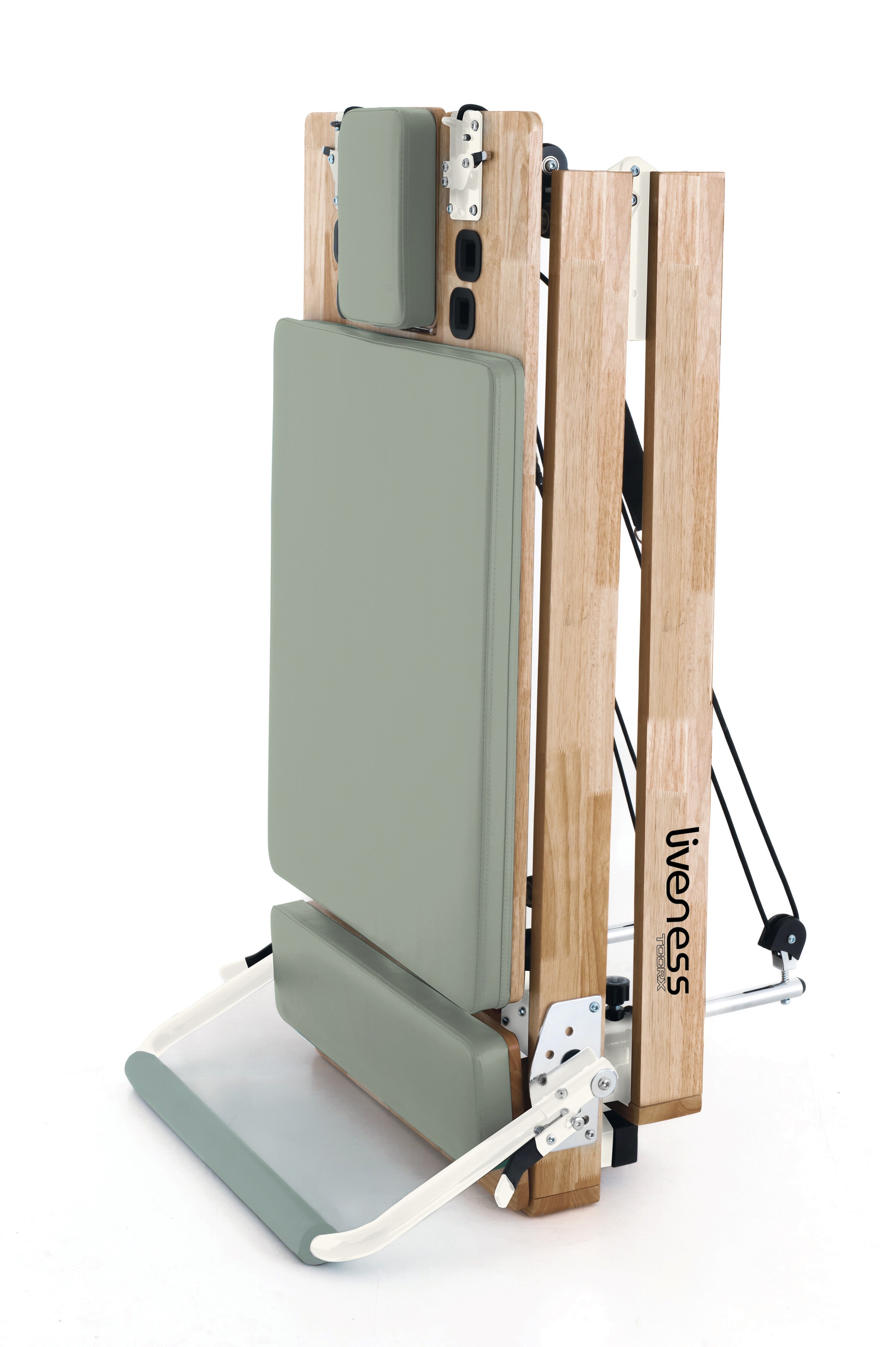 Liveness PTX-500 de madera plegado para almacenamiento vertical