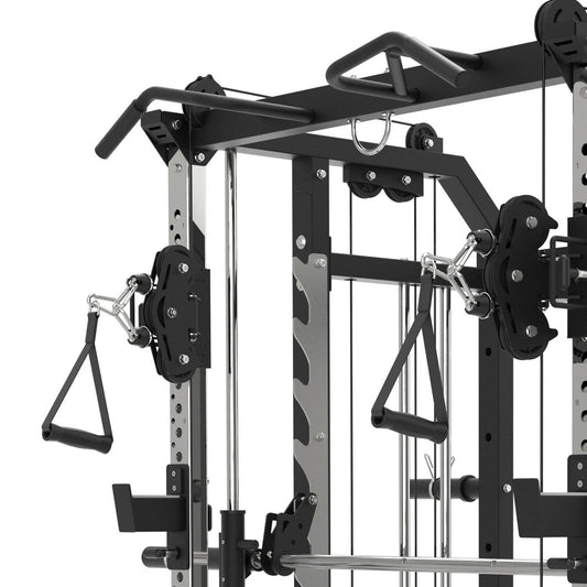 All-in-one trainer ASX-4500 - Máquina Smith, Multipower, Rack + Poleas + 120Kg de Placas Incluídos