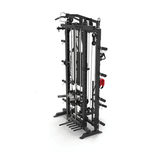 All-in-one trainer ASX-3000 - Rack plegable + Polea/Remo + Máquina Lat + Máquina Smith